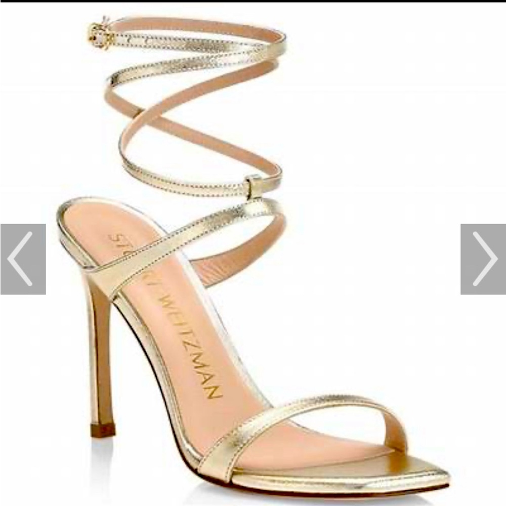 Stuart Weitzman Ellsie 100 Sandal with Wraparound Heels
